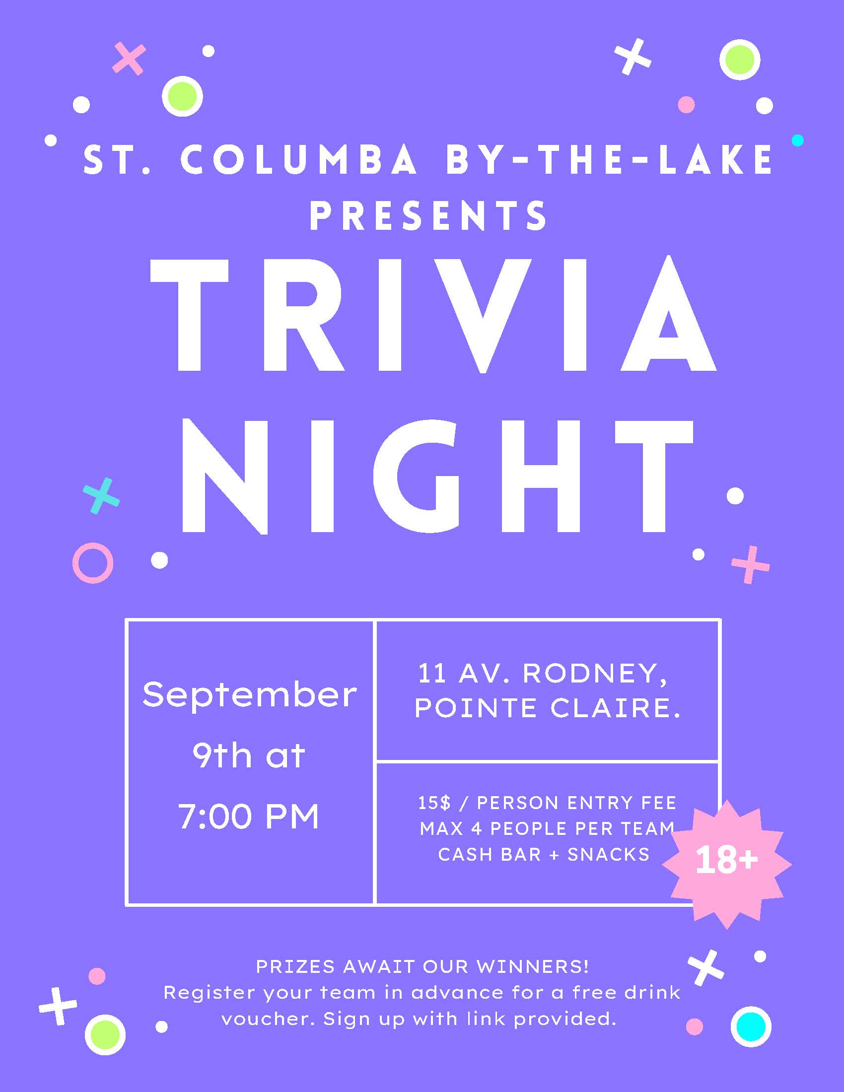 Trivia Night Fundraiser – St. Columba by-the-Lake Presbyterian Church